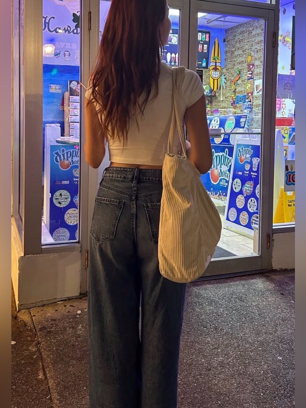 Dynamite Vintage-Style Wide Leg Jeans — Washed Blue